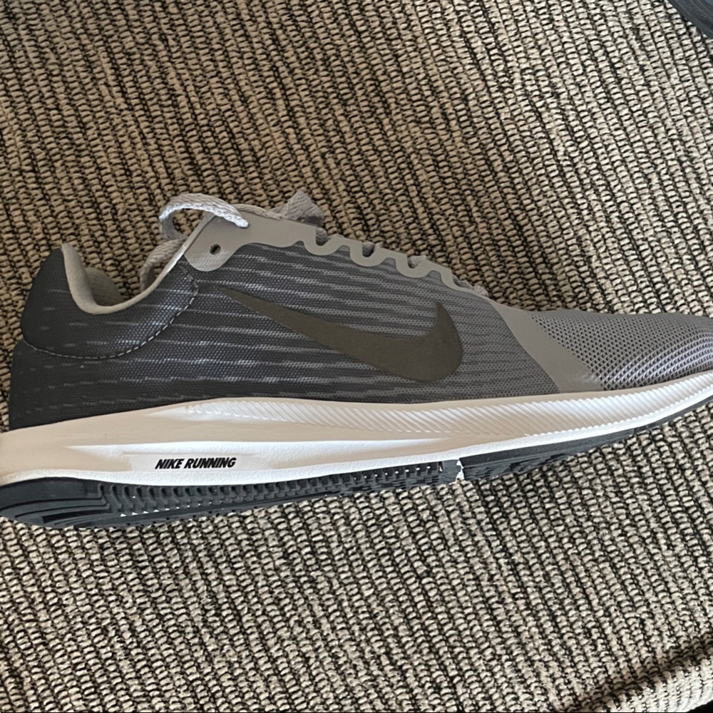 Nike Gray and White Down Shifter Running Shoes